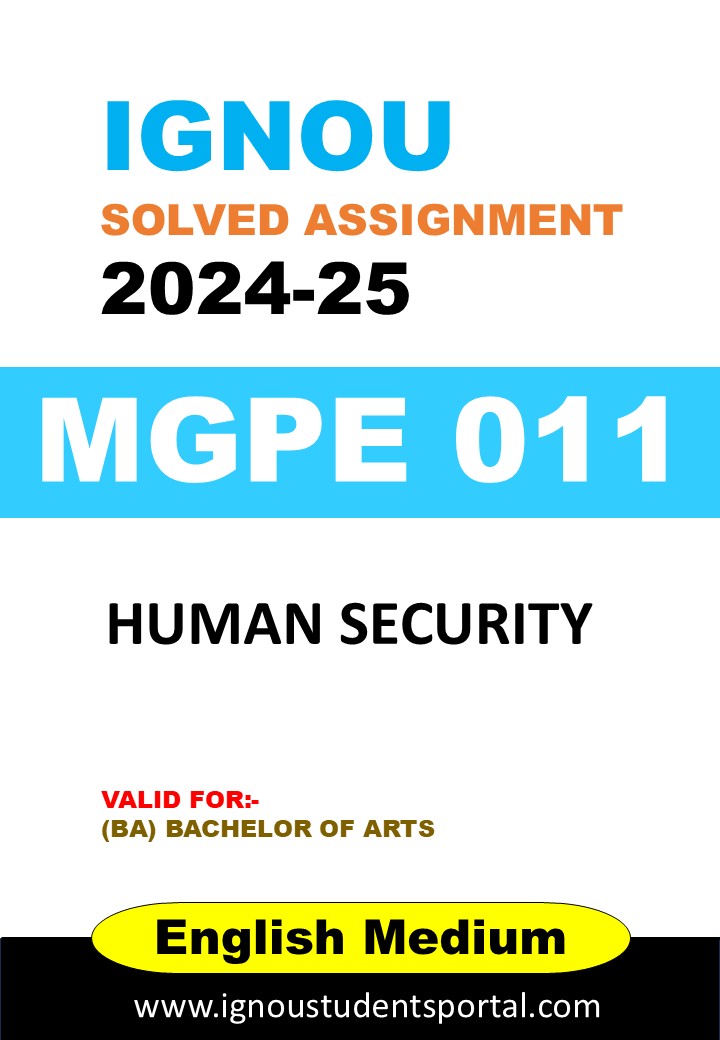 IGNOU MGPE 011 Solved Assignment 2024-25 (English Medium) – Download PDF