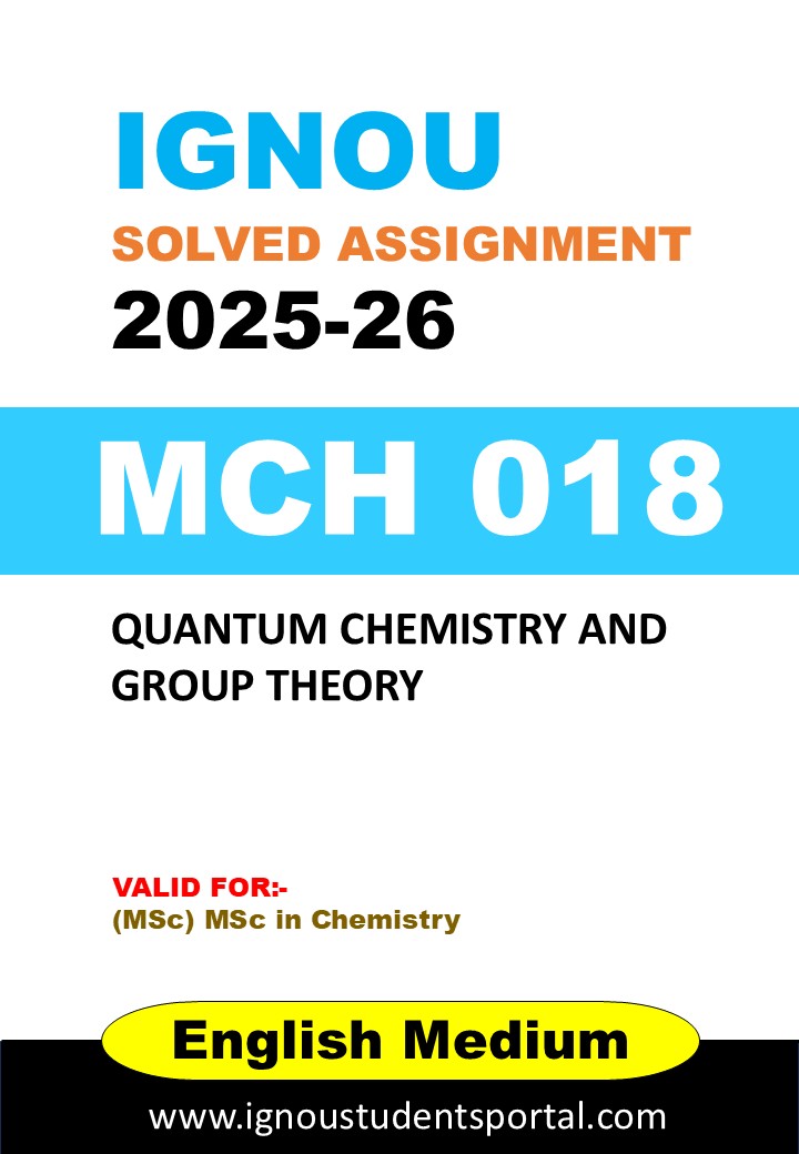 IGNOU MCH 018 Solved Assignment 2025 (ENGLISH Medium) – Download PDF