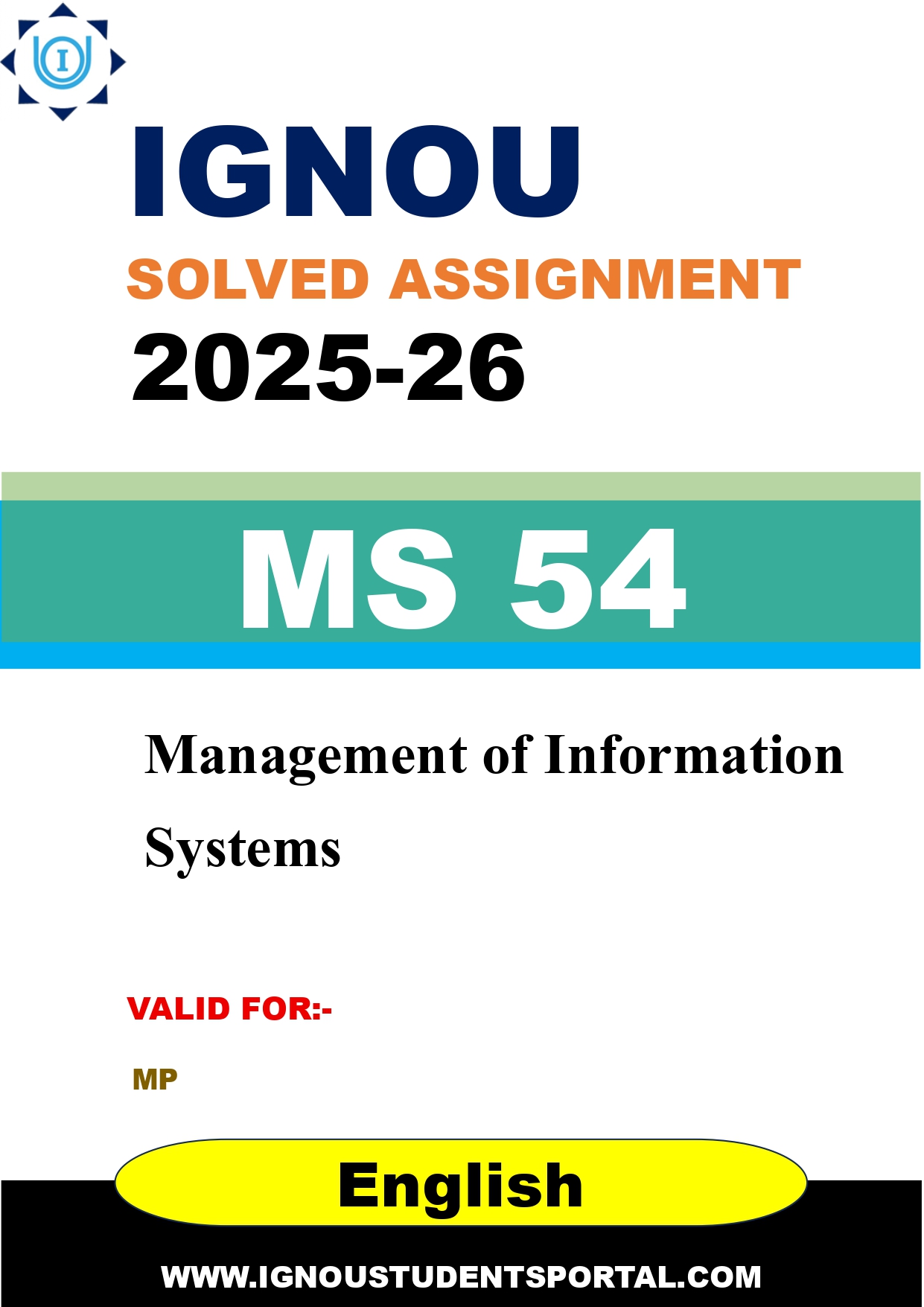 IGNOU MS 54 Solved Assignment 2025-2026 (English Medium) – Download PDF
