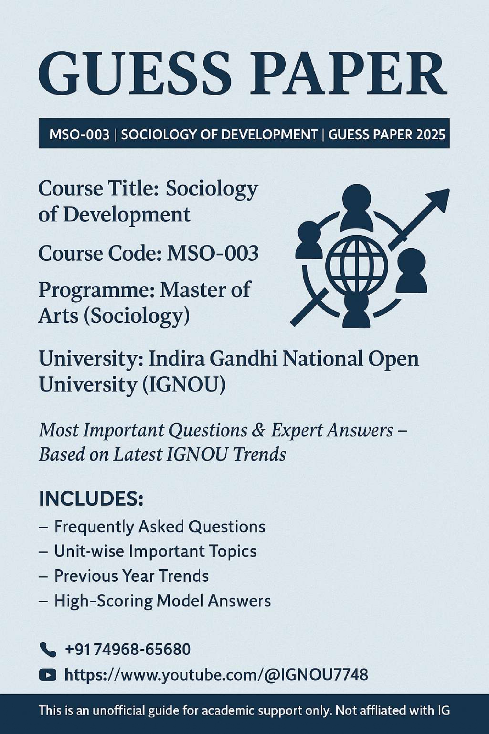 IGNOU MSO 003 Guess Paper (English Medium) – Important Questions with Complete Answers | Download PDF