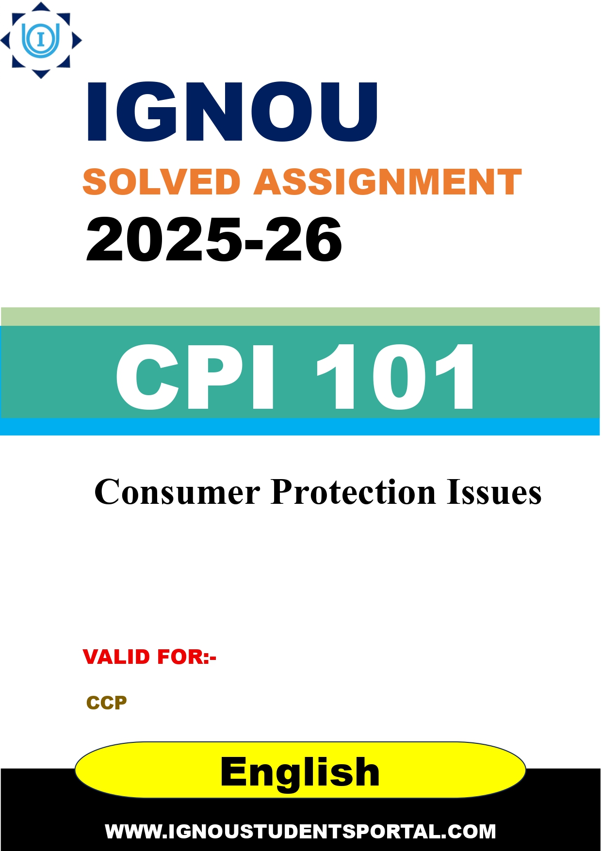 IGNOU CPI 101 Solved Assignment 2025-2026 (English Medium) – Download PDF