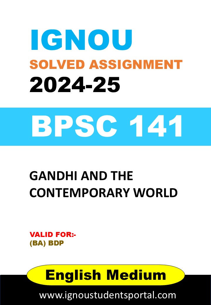 IGNOU BPSE 141 Solved Assignment 2024-25 (English Medium) – Download PDF