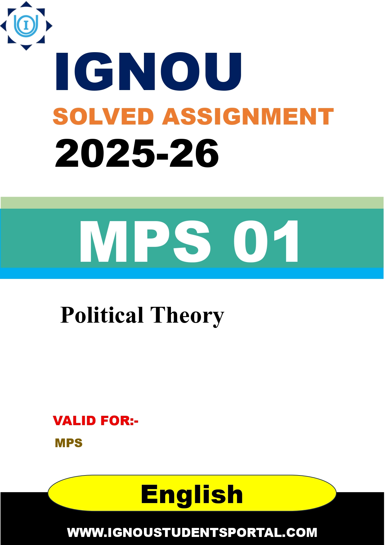 IGNOU MPS 01 Solved Assignment 2025-2026 (English Medium) – Download PDF