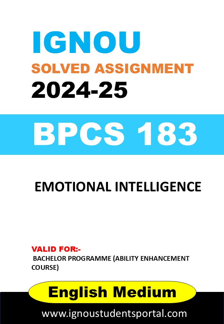 IGNOU BPCS 183 Solved Assignment 2024-25 (English Medium) – Download PDF