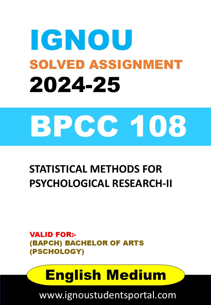 IGNOU BPCC 108 Solved Assignment 2024-25 (English Medium) – Download PDF