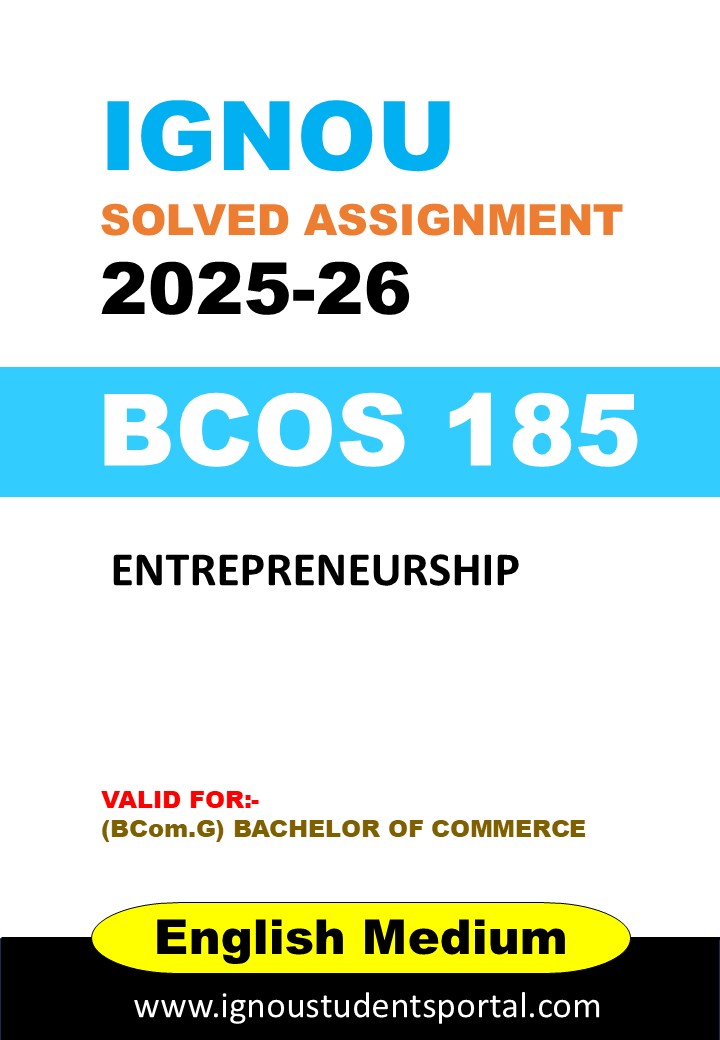 IGNOU BCOS 185 Solved Assignment 2025 (English Medium) – Download PDF