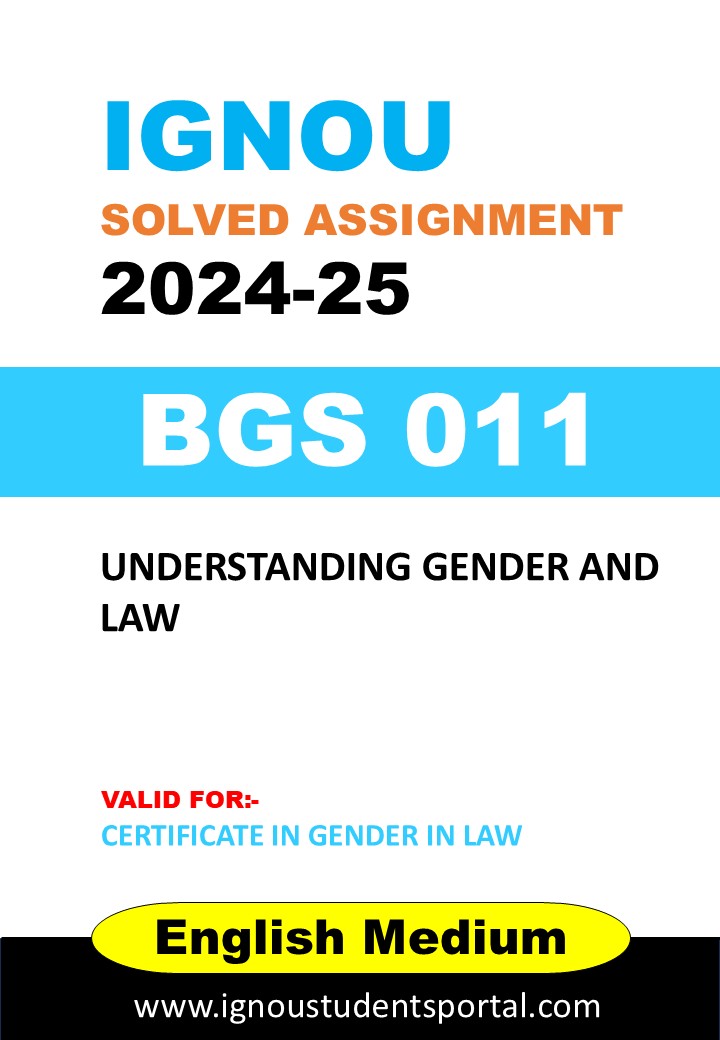 IGNOU BGS 011 Solved Assignment 2024-25 (English Medium) – Download PDF