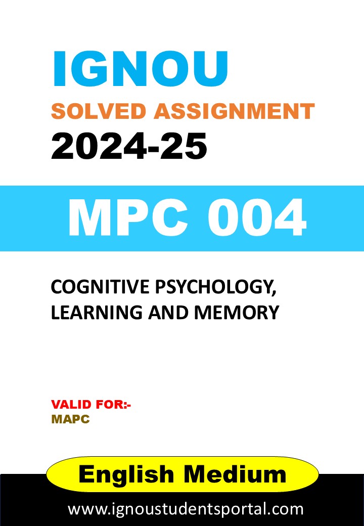 IGNOU MPC 04 Solved Assignment 2024-25 (ENGLISH Medium) – Download PDF