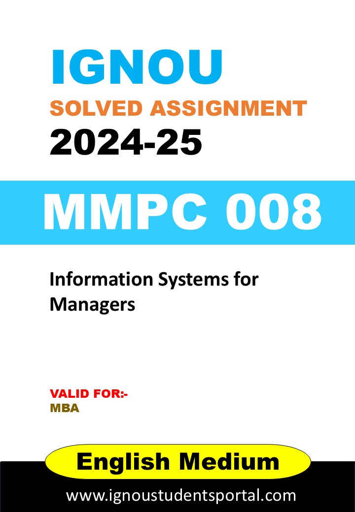 IGNOU MMPC 008 Solved Assignment 2024-25 (ENGLISH Medium) – Download PDF
