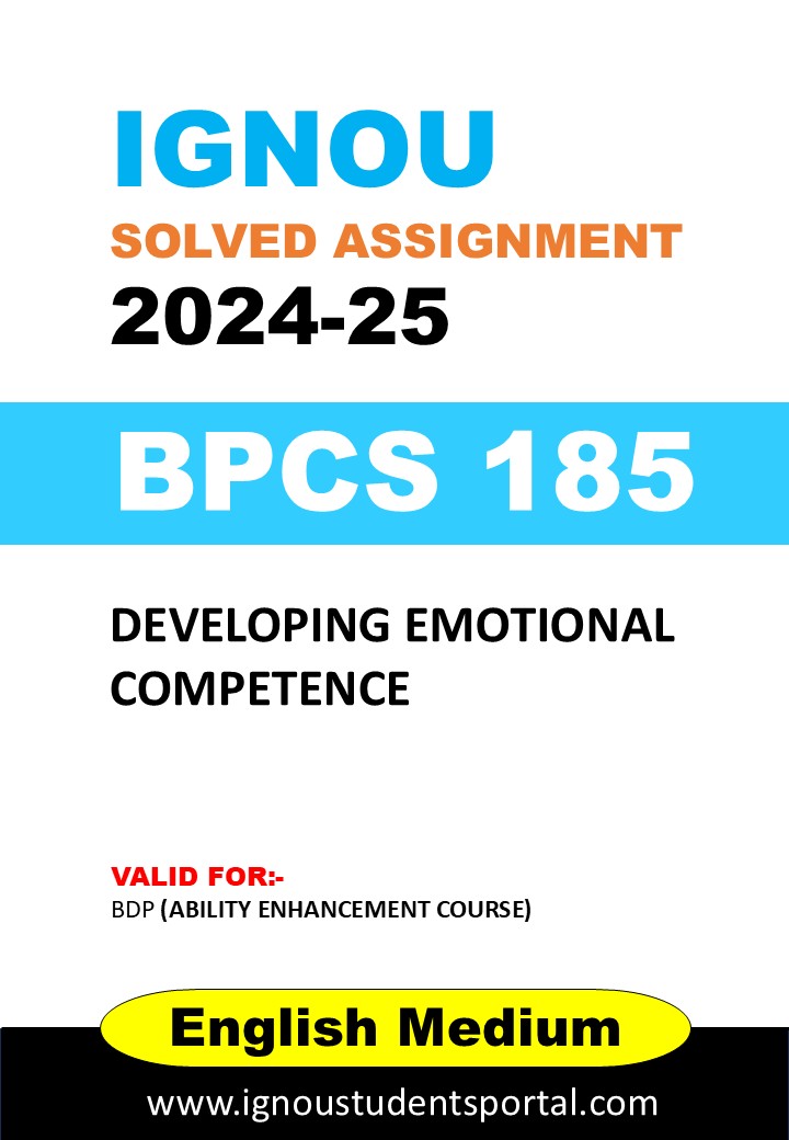 IGNOU BPCS 185 Solved Assignment 2024-25 (English Medium) – Download PDF