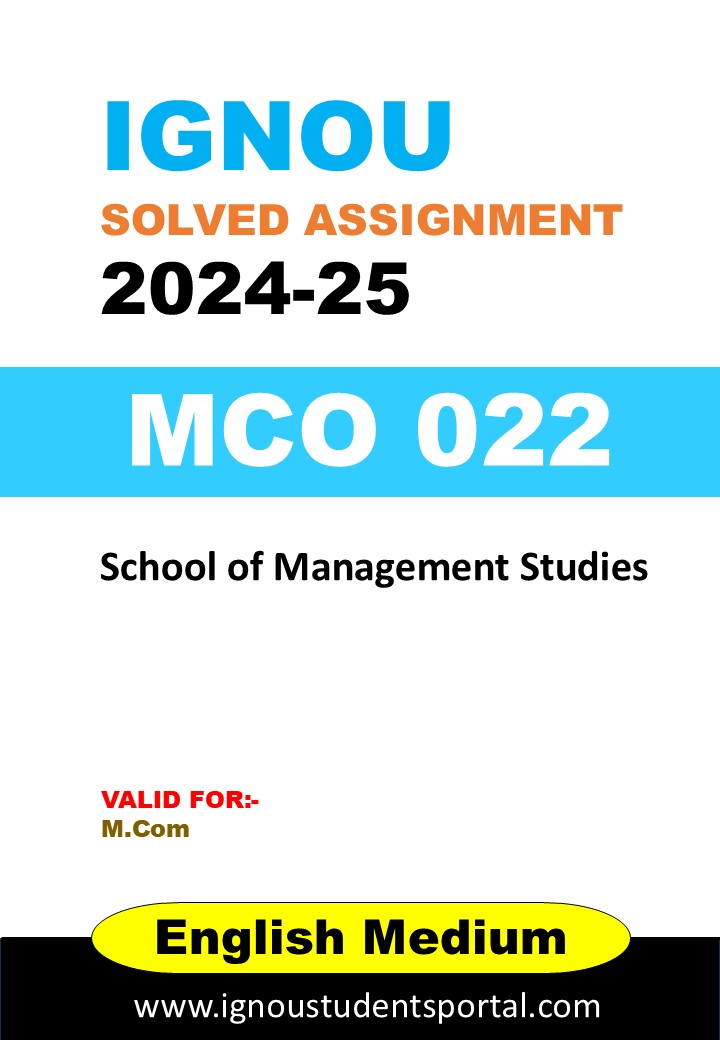IGNOU MCO 22 Solved Assignment 2024-25 (English Medium) – Download PDF