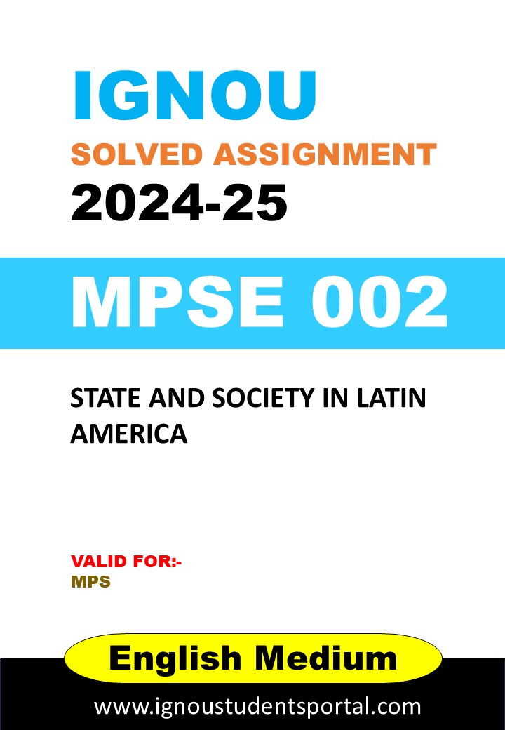 IGNOU MPSE 002 Solved Assignment 2024-25 (ENGLISH Medium) – Download PDF
