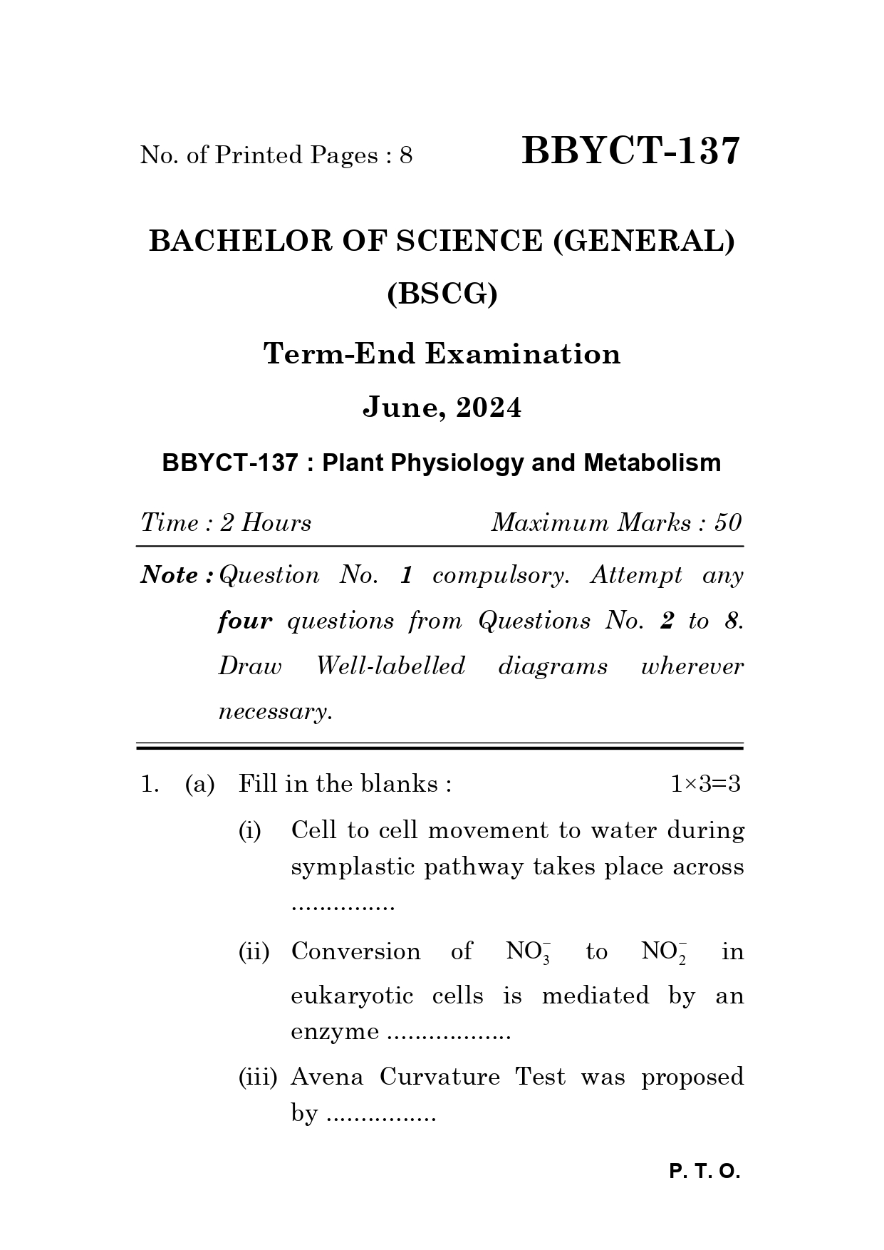 IGNOU BBYCT 137 Solved Previous Year Question Paper – June 2024 (English Medium) – Download PDF