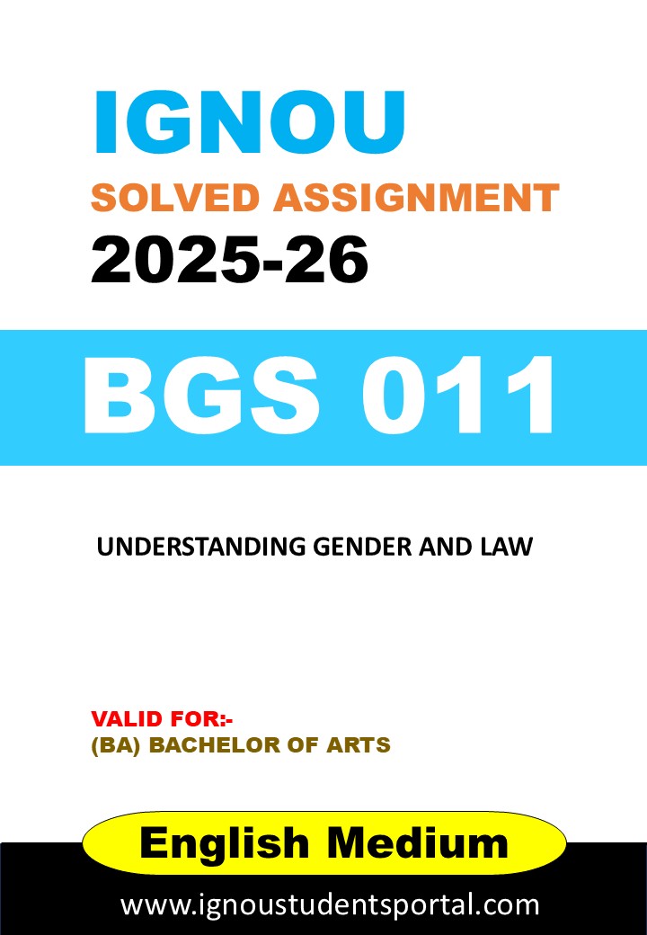 IGNOU BGS 011 Solved Assignment 2025-26 (English Medium) – Download PDF