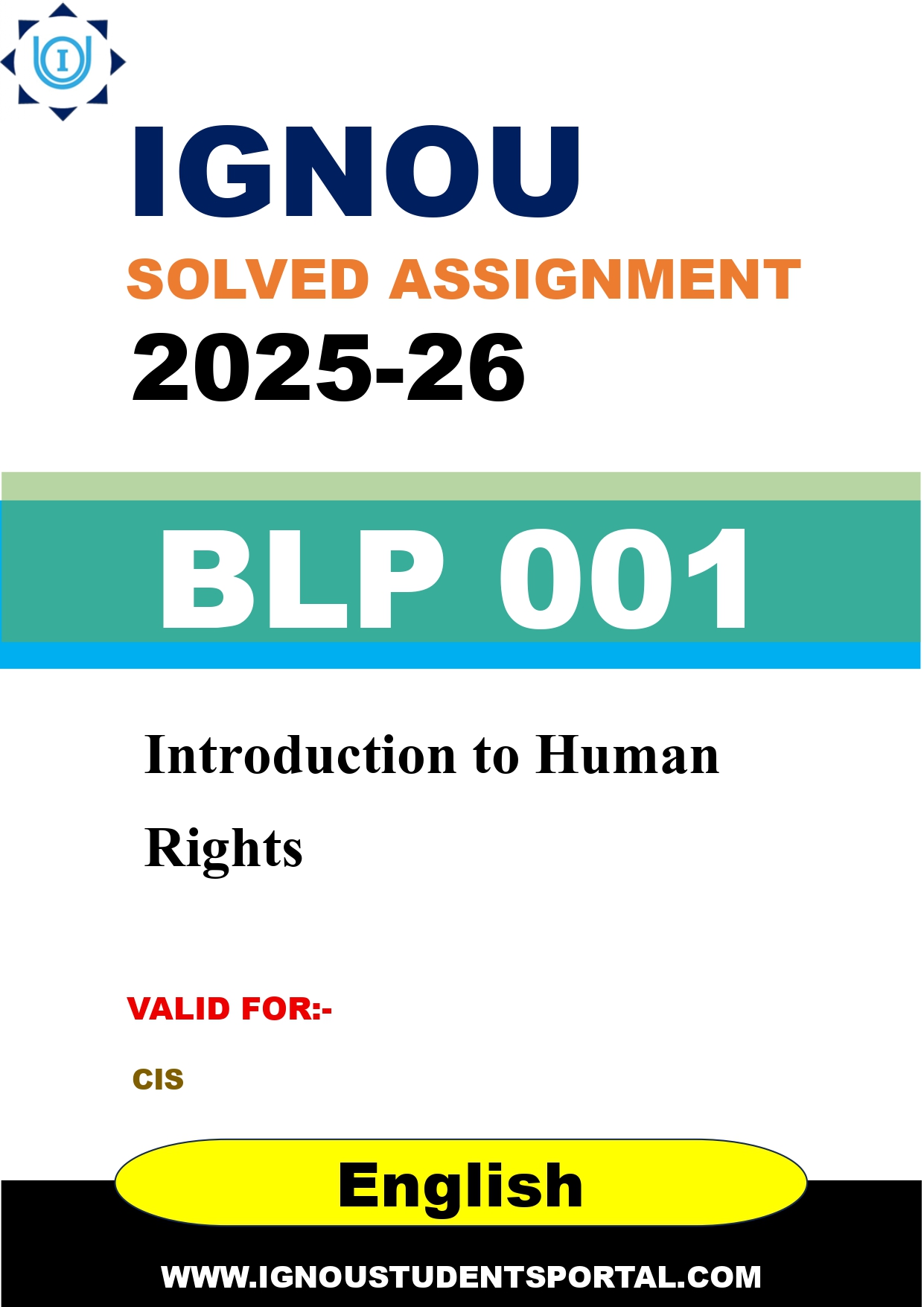 IGNOU BLP 001 Solved Assignment 2025-2026 (English Medium) – Download PDF