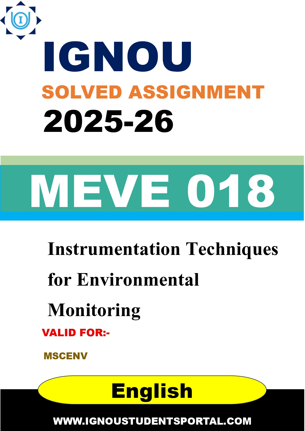 IGNOU MEVE 018 Solved Assignment 2025-2026 (English Medium) – Download PDF