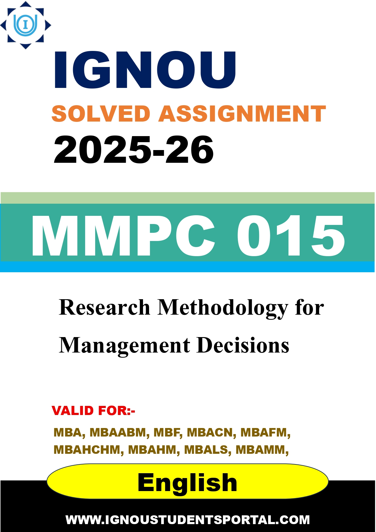 IGNOU MMPC 015 Solved Assignment 2025-2026 (English Medium) – Download PDF