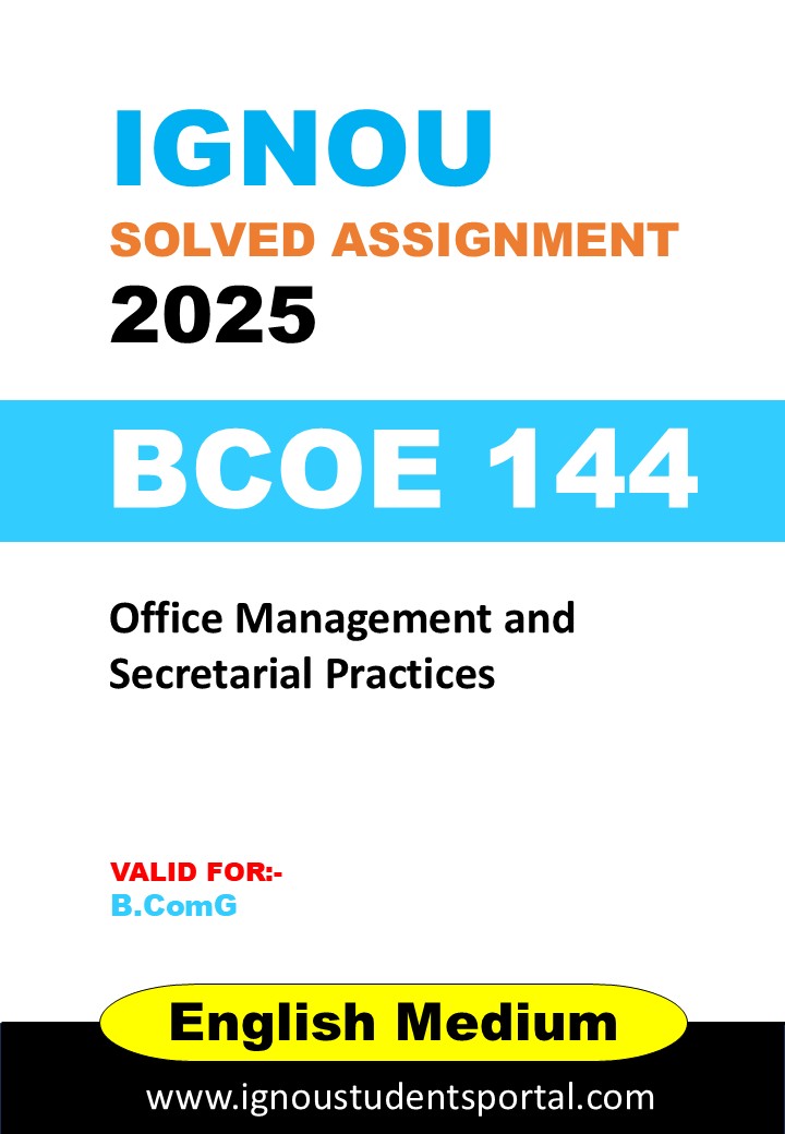 IGNOU BCOE 144 Solved Assignment 2024-25 (English Medium) – Download PDF