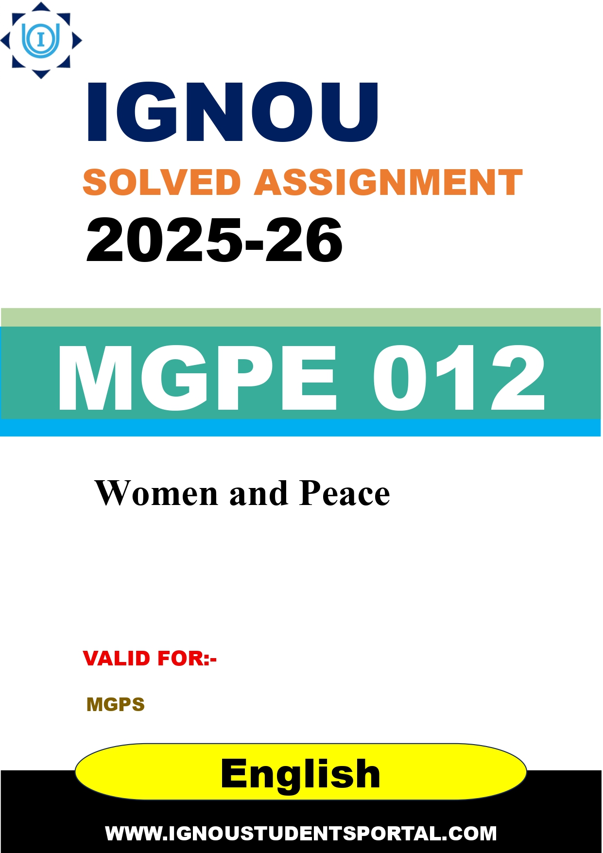 IGNOU MGPE 012 Solved Assignment 2025-2026 (English Medium) – Download PDF