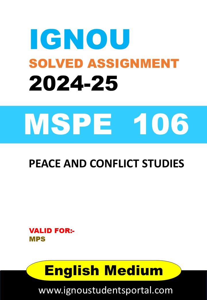 IGNOU MPSE 006 Solved Assignment 2024-25 (ENGLISH Medium) – Download PDF