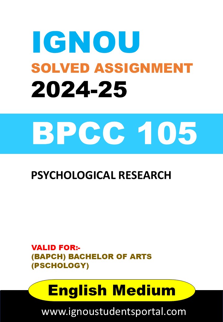 IGNOU BPCC 105 Solved Assignment 2024-25 (English Medium) – Download PDF