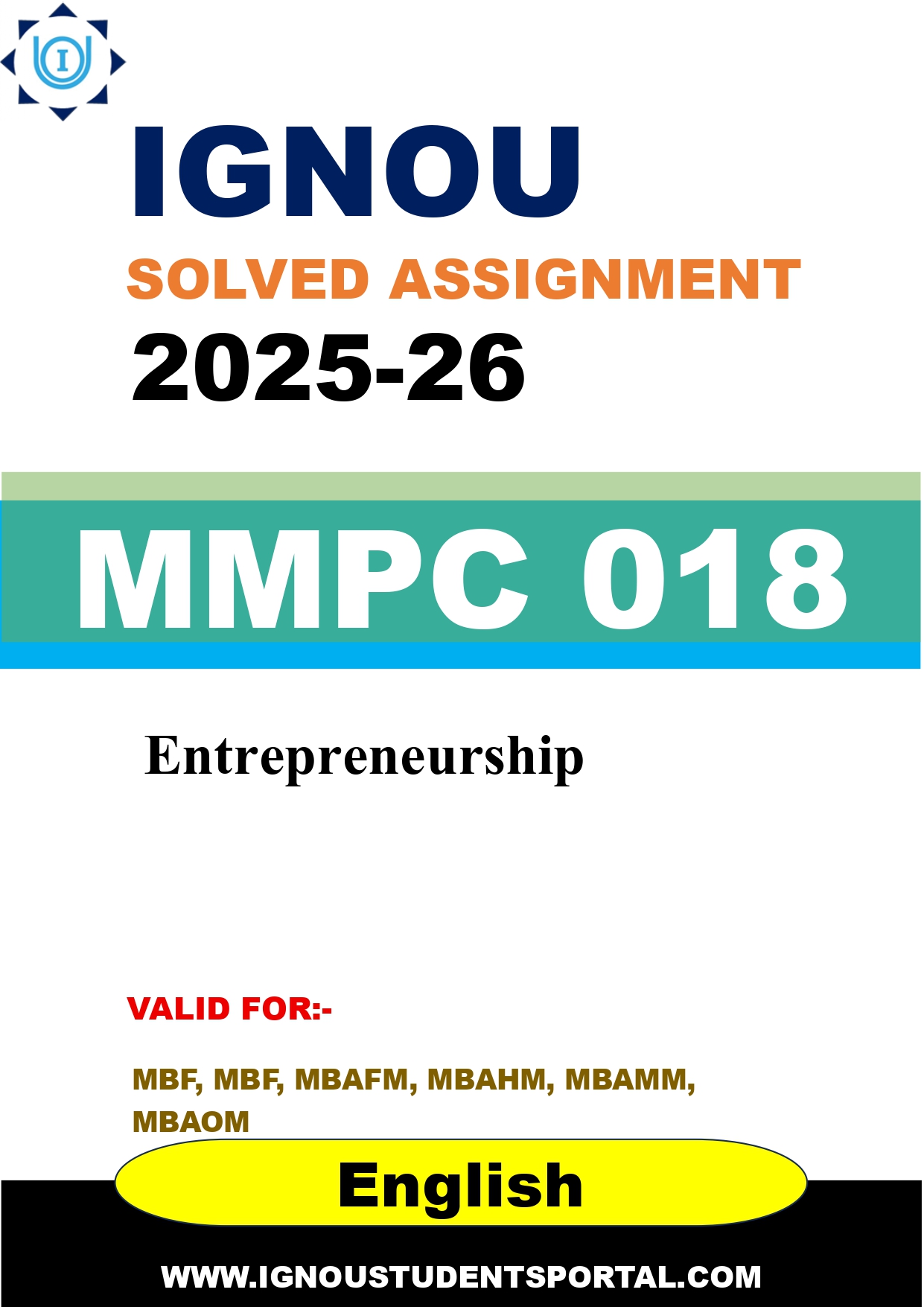 IGNOU MMPC 018 Solved Assignment 2025-2026 (English Medium) – Download PDF