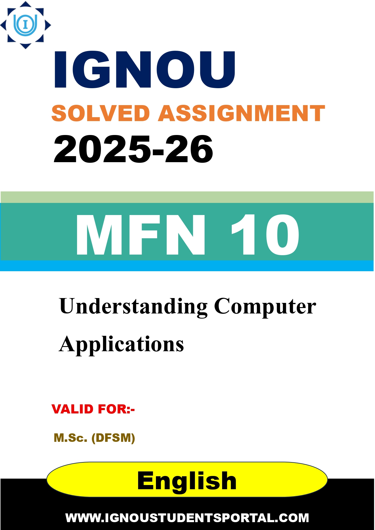 IGNOU MFN 10 Solved Assignment 2025-2026 (English Medium) – Download PDF