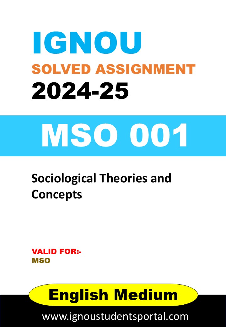 IGNOU MSO 001 Solved Assignment 2024-25 (ENGLISH Medium) – Download PDF