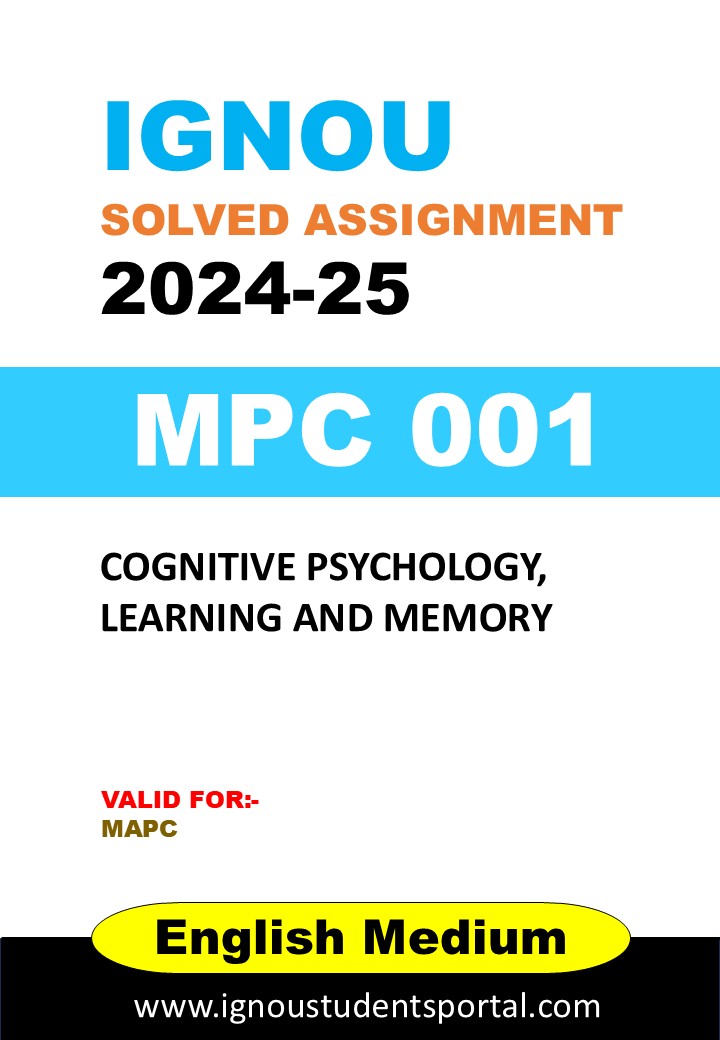 IGNOU MPC 01 Solved Assignment 2024-25 (ENGLISH Medium) – Download PDF