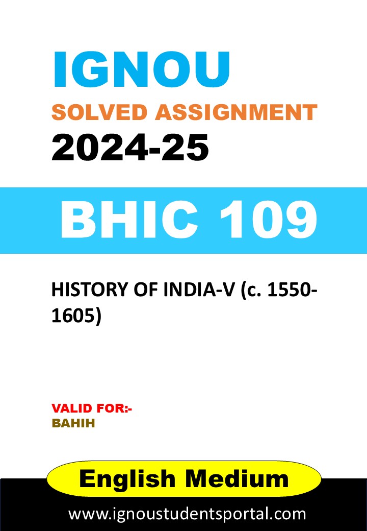 IGNOU BHIC 109 Solved Assignment 2024-25 (English Medium) – Download PDF