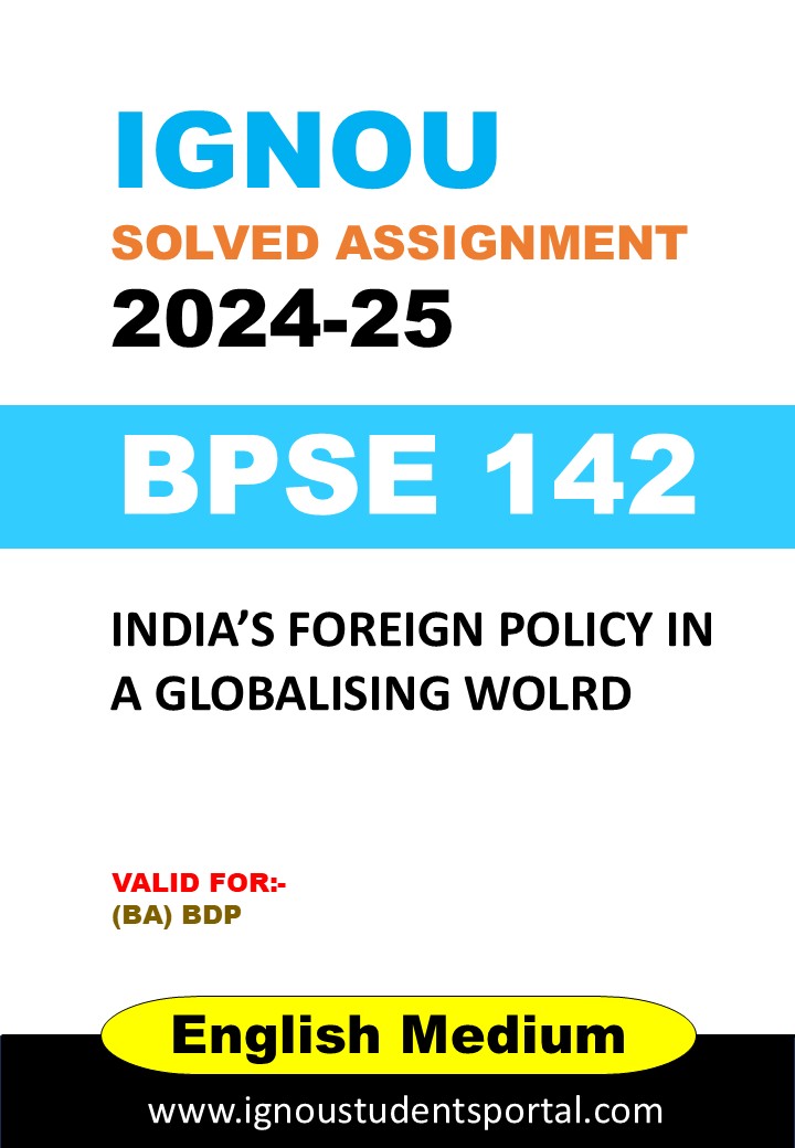 IGNOU BPSE 142 Solved Assignment 2024-25 (ENGLISH Medium) – Download PDF