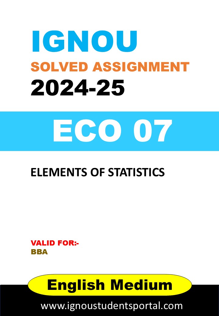 IGNOU ECO 07 Solved Assignment 2024-25 (English Medium) – Download PDF