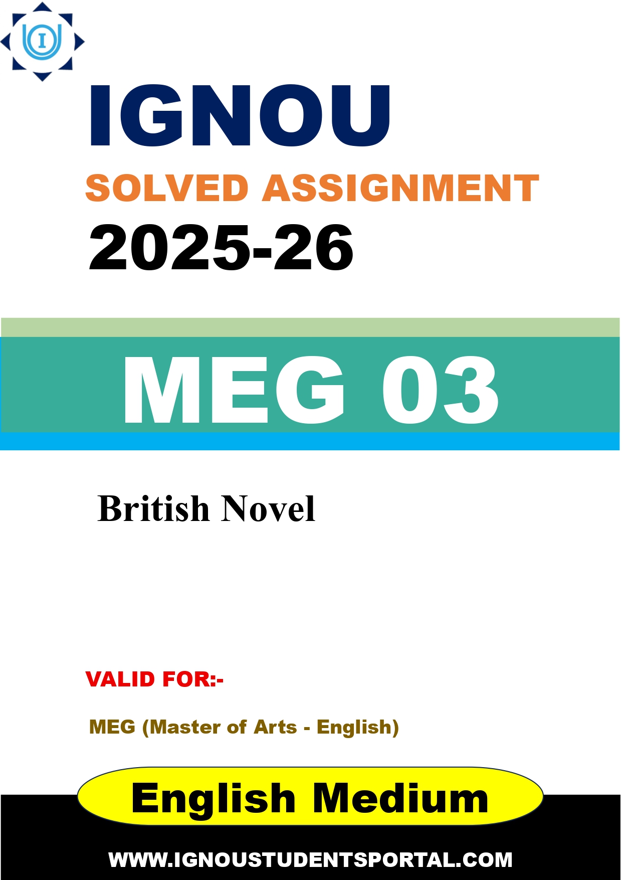 IGNOU MEG 03 Solved Assignment 2025-2026 (ENGLISH Medium) – Download PDF