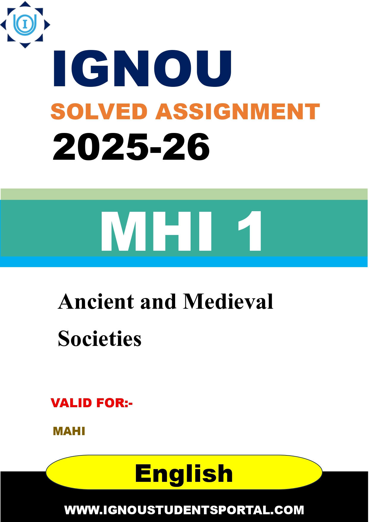 IGNOU MHI 1 Solved Assignment 2025-2026 (English Medium) – Download PDF