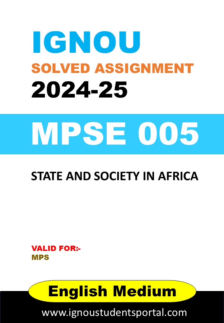 IGNOU MPSE 005 Solved Assignment 2024-25 (ENGLISH Medium) – Download PDF