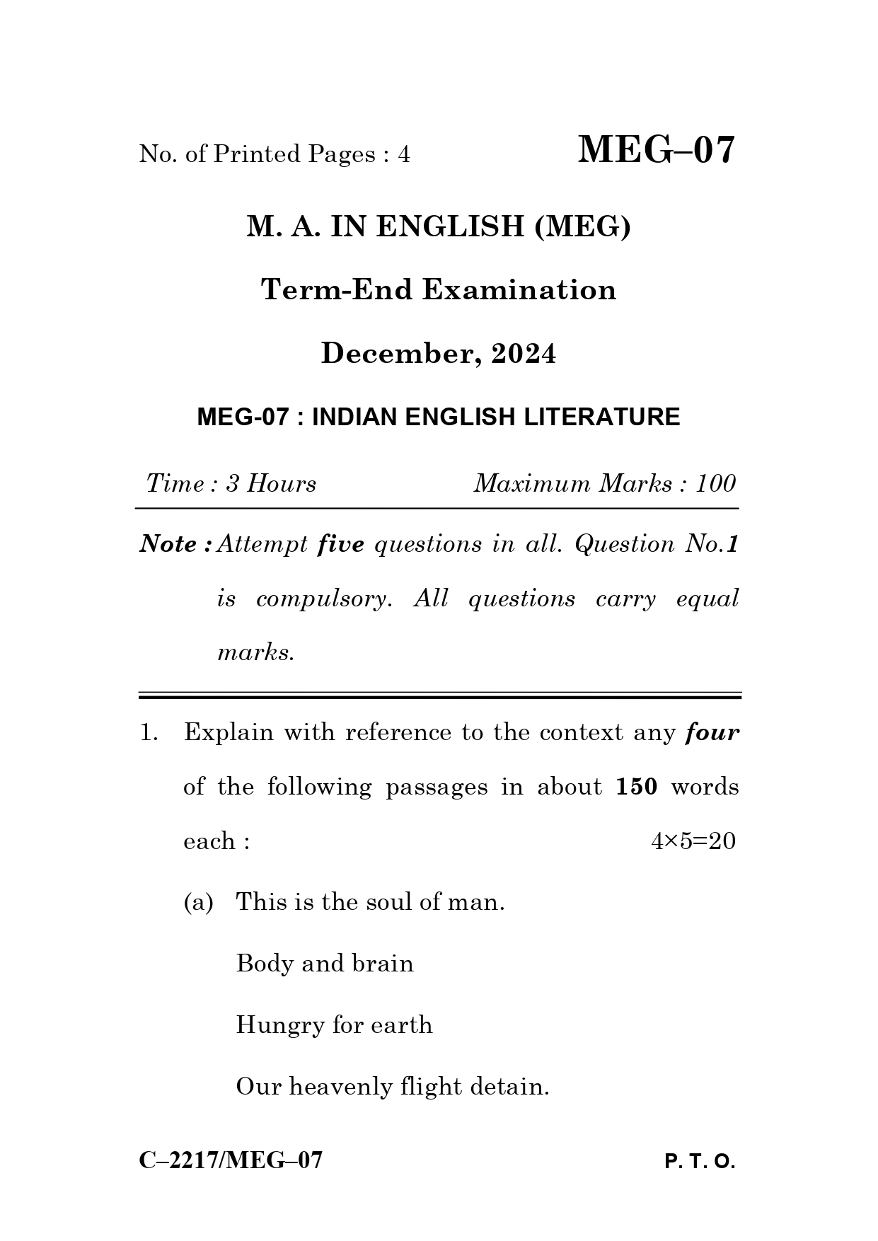 IGNOU MEG 07 Solved Previous Year Question Paper – December 2024 (English Medium) – Download PDF