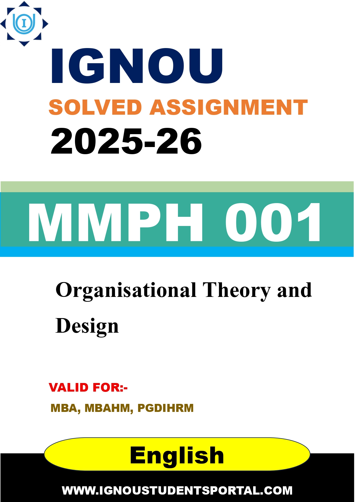 IGNOU MMPH 001 Solved Assignment 2025-2026 (English Medium) – Download PDF