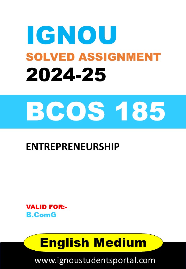 IGNOU BCOS 185 Solved Assignment 2024-2025 (English Medium) – Download PDF