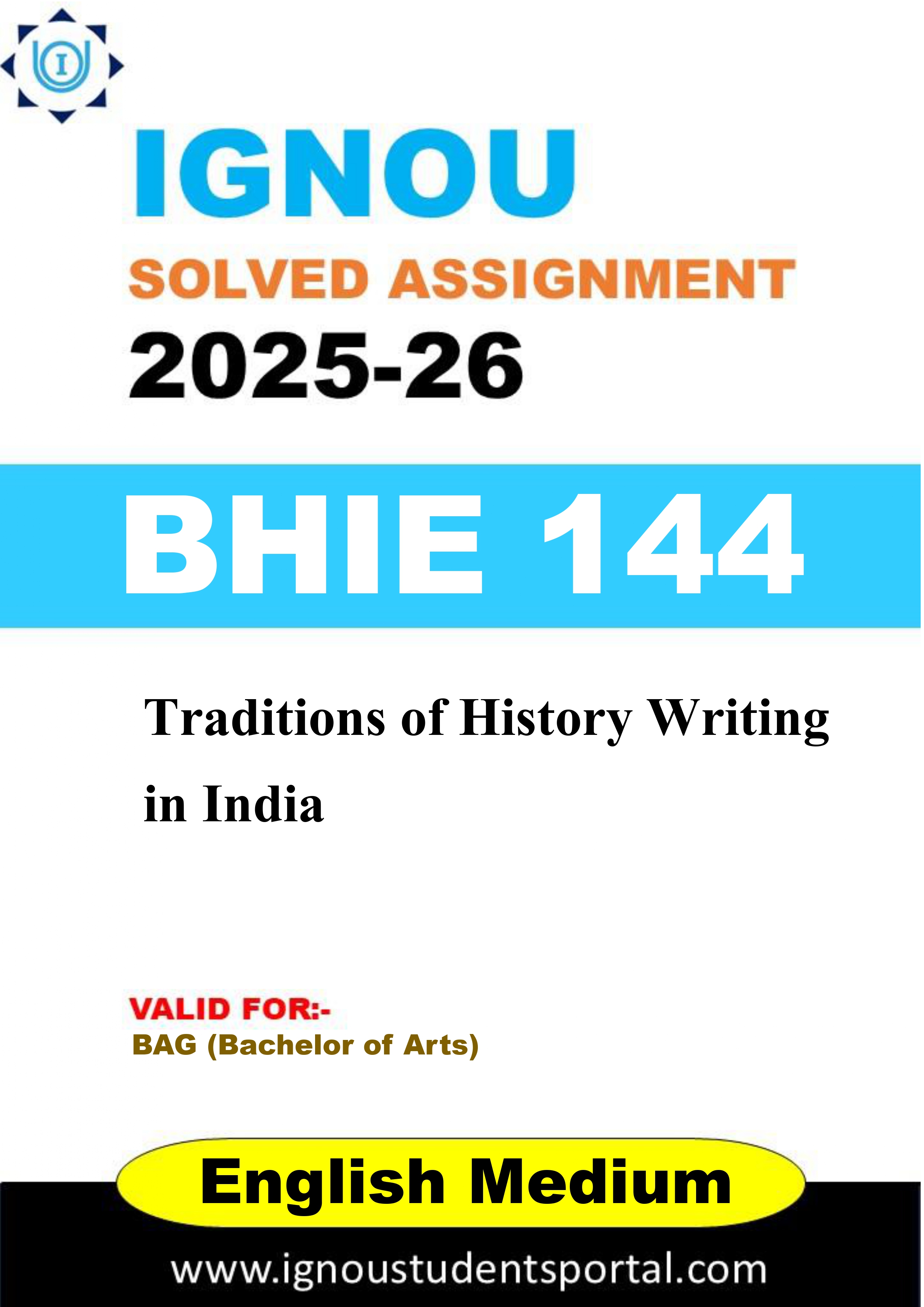 IGNOU BHIE 144 Solved Assignment 2025-2026 (ENGLISH Medium) – Download PDF