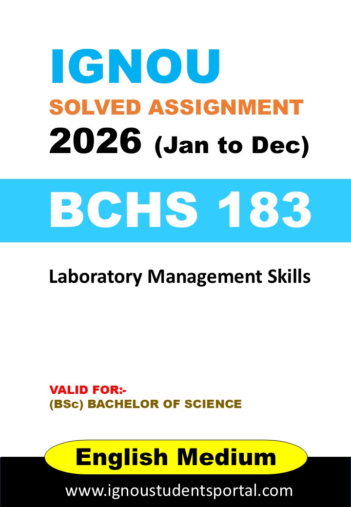 IGNOU BCHS 183 Solved Assignment 2025 (English Medium) – Download PDF