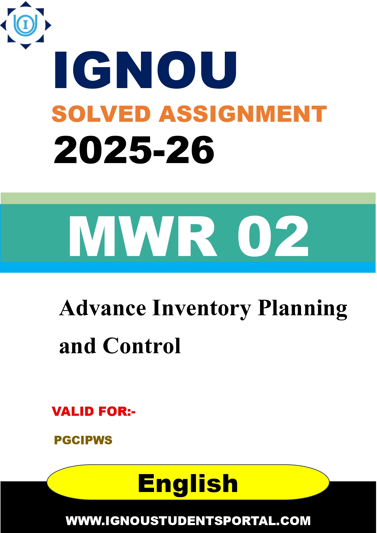 IGNOU MWR 02 Solved Assignment 2025-2026 (English Medium) – Download PDF