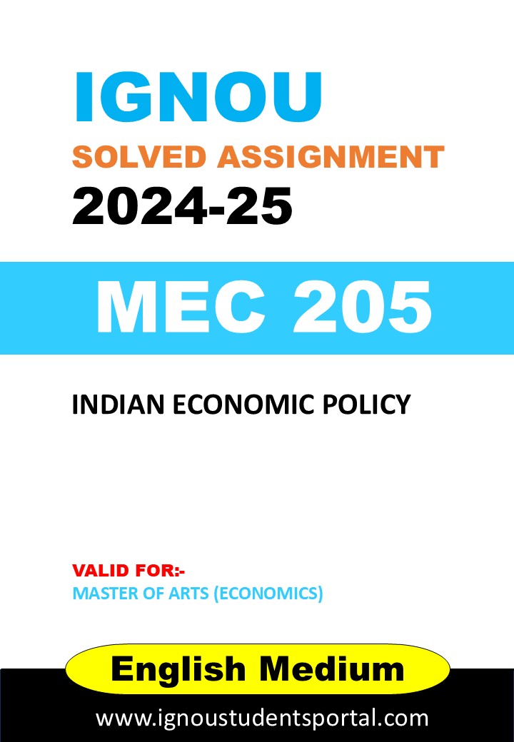 IGNOU MEC 205 Solved Assignment 2024-25 (ENGLISH Medium) – Download PDF