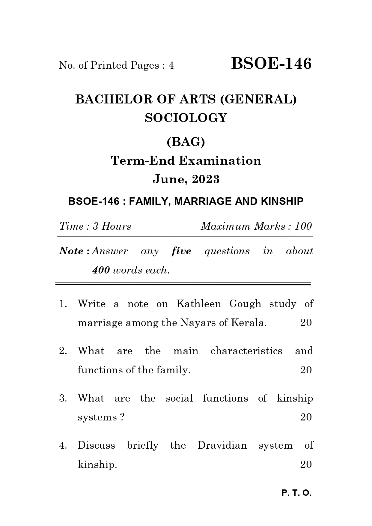 IGNOU BSOE 146 Solved Previous Year Question Paper – June 2023 (Hindi Medium) – Download PDF