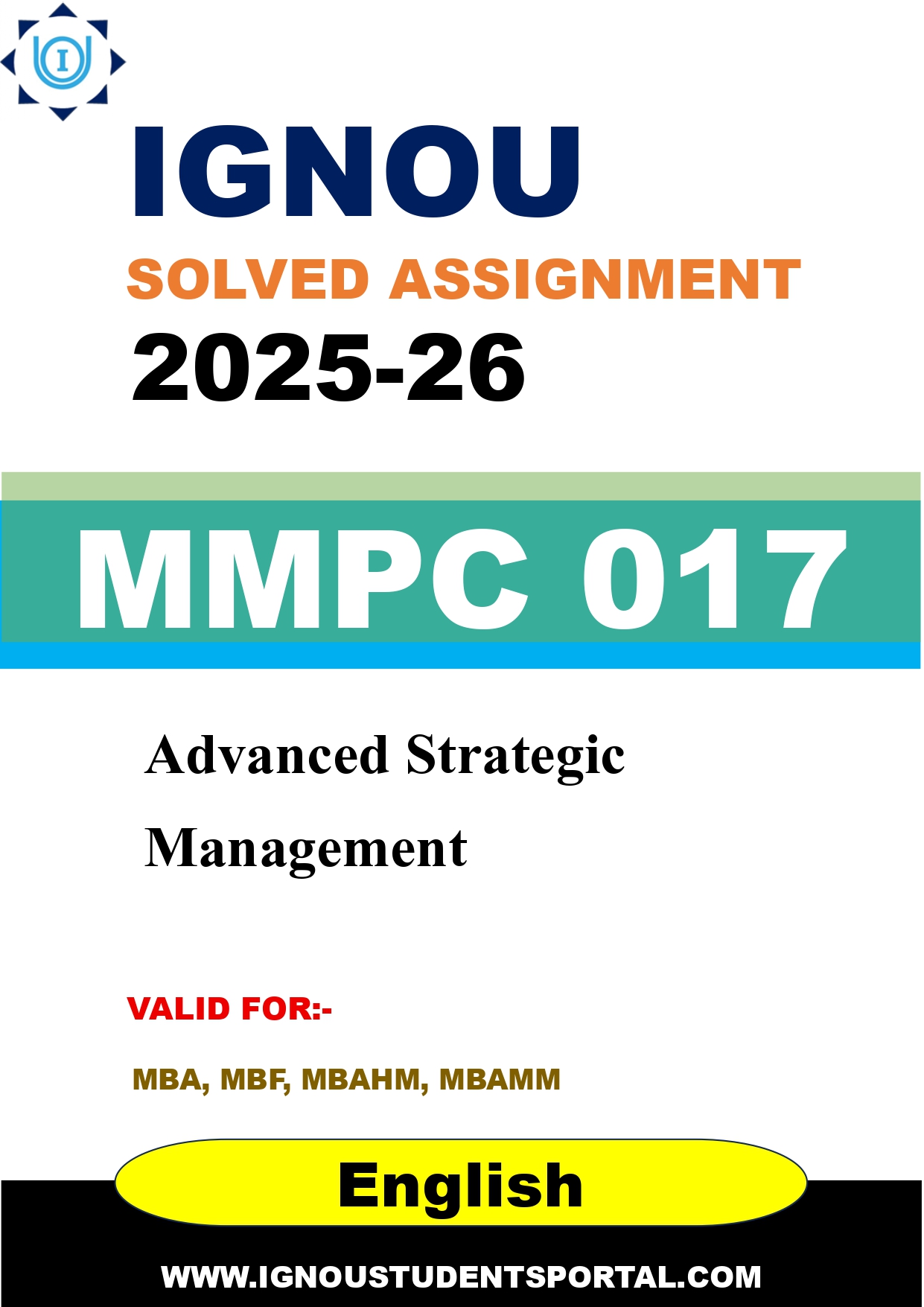 IGNOU MMPC 017 Solved Assignment 2025-2026 (English Medium) – Download PDF