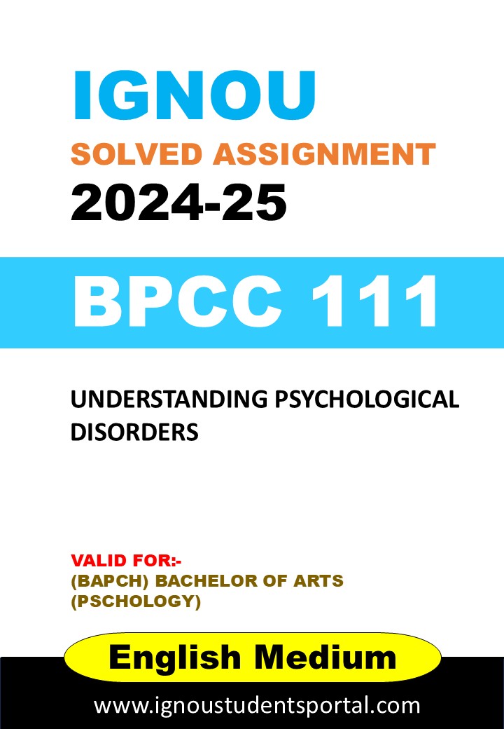 IGNOU BPCC 111 Solved Assignment 2024-25 (English Medium) – Download PDF