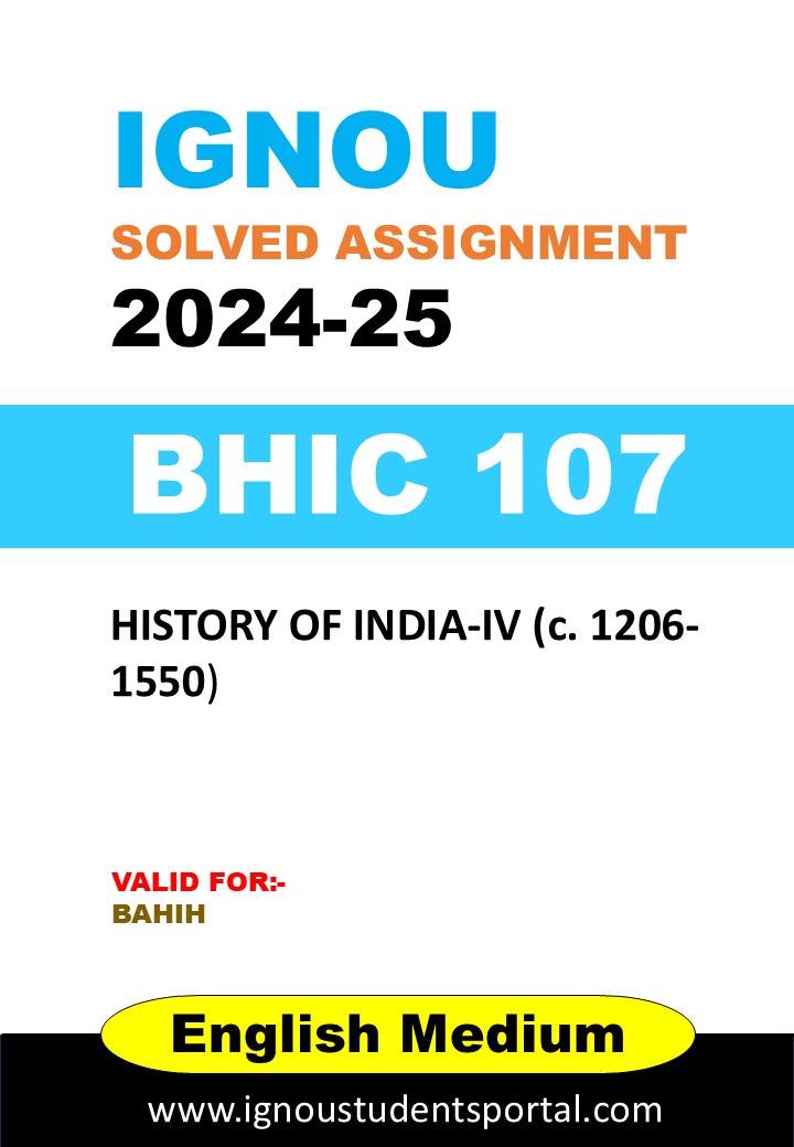 IGNOU BHIC 107 Solved Assignment 2024-25 (English Medium) – Download PDF