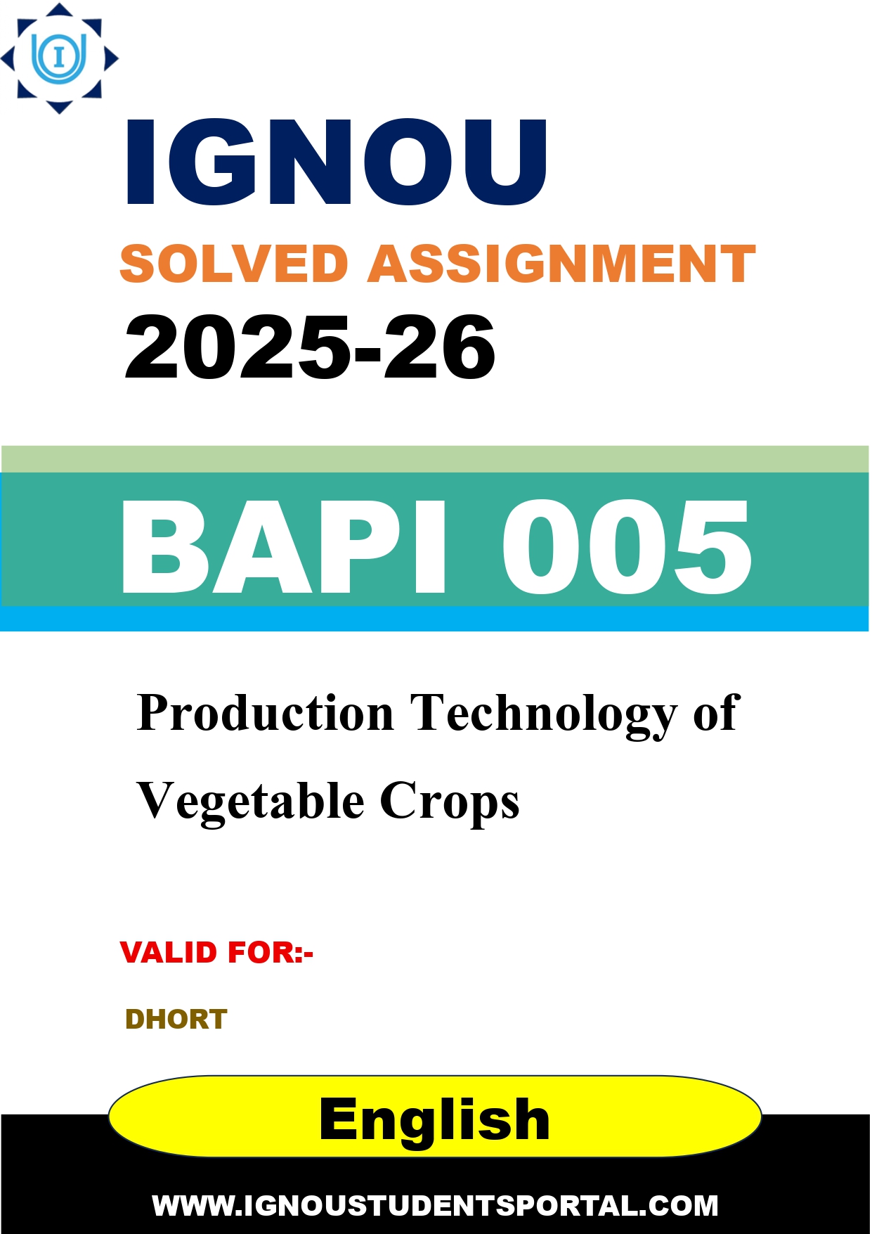 IGNOU BAPI 005 Solved Assignment 2025-2026 (English Medium) – Download PDF