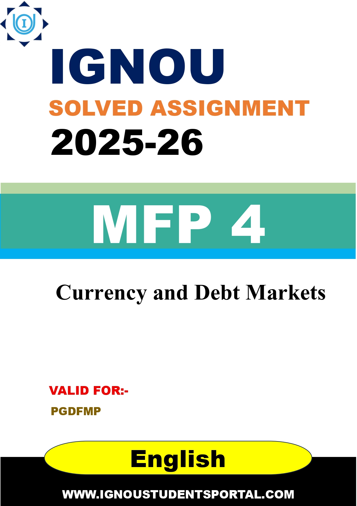 IGNOU MFP 4 Solved Assignment 2025-2026 (English Medium) – Download PDF