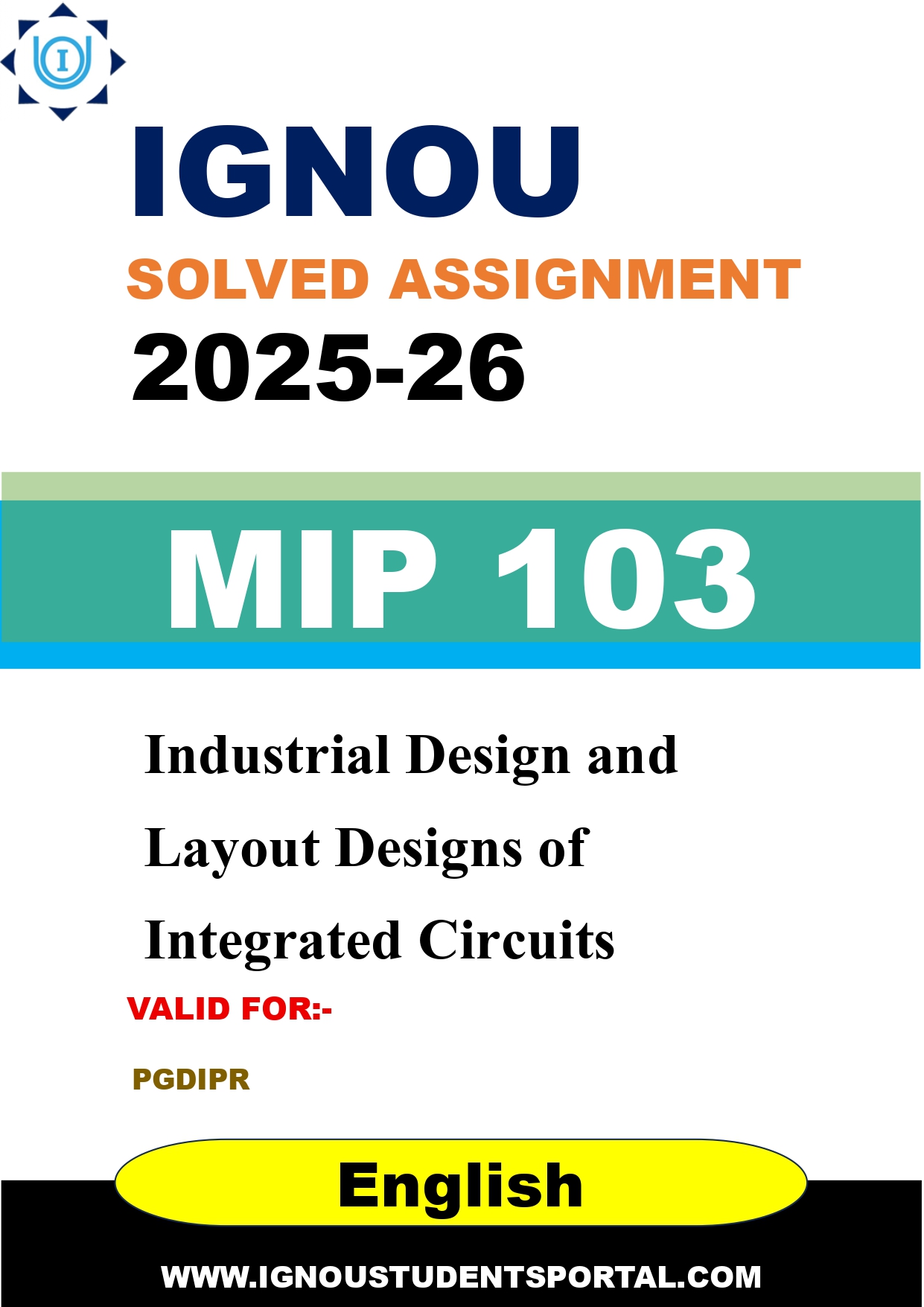IGNOU MIP 103 Solved Assignment 2025-2026 (English Medium) – Download PDF