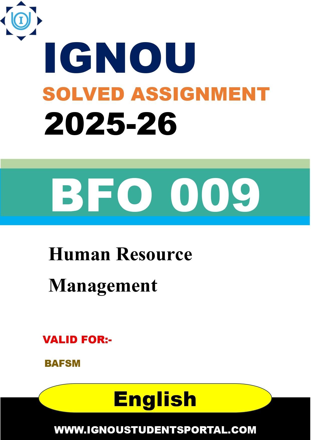 IGNOU BFO 009 Solved Assignment 2025-2026 (English Medium) – Download PDF